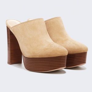 Veronica Beard Maren Suede Platform Mules